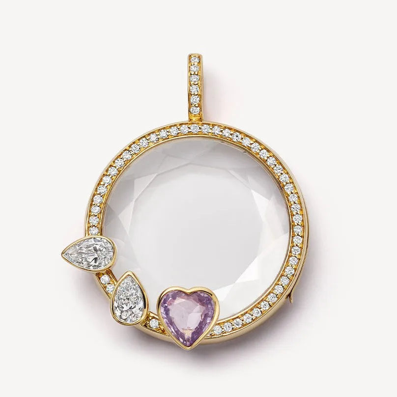 Purple Heart Shape with Necklace