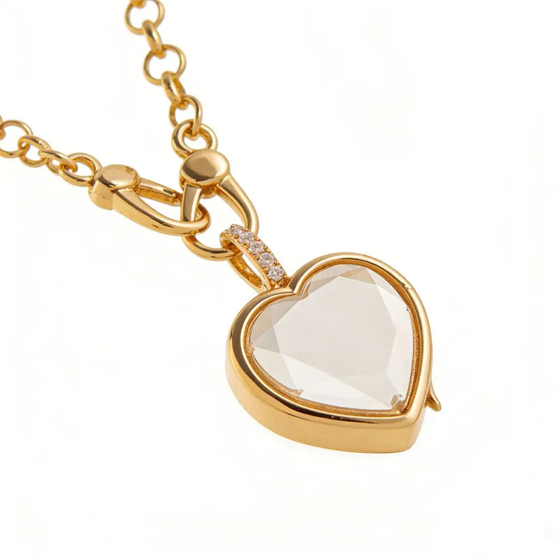 Big Heart Lock with Necklace
