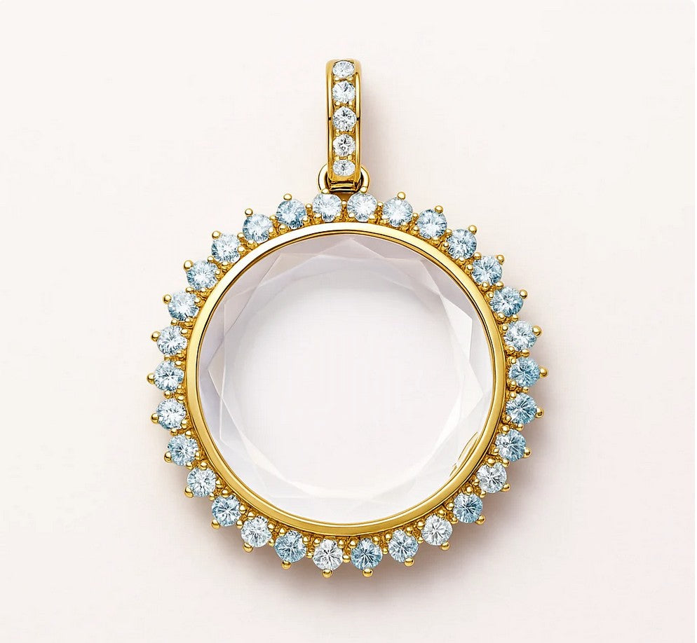 Helios Round Circle Lock with Necklace