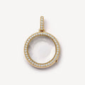 Large Gold Round lock with Necklace