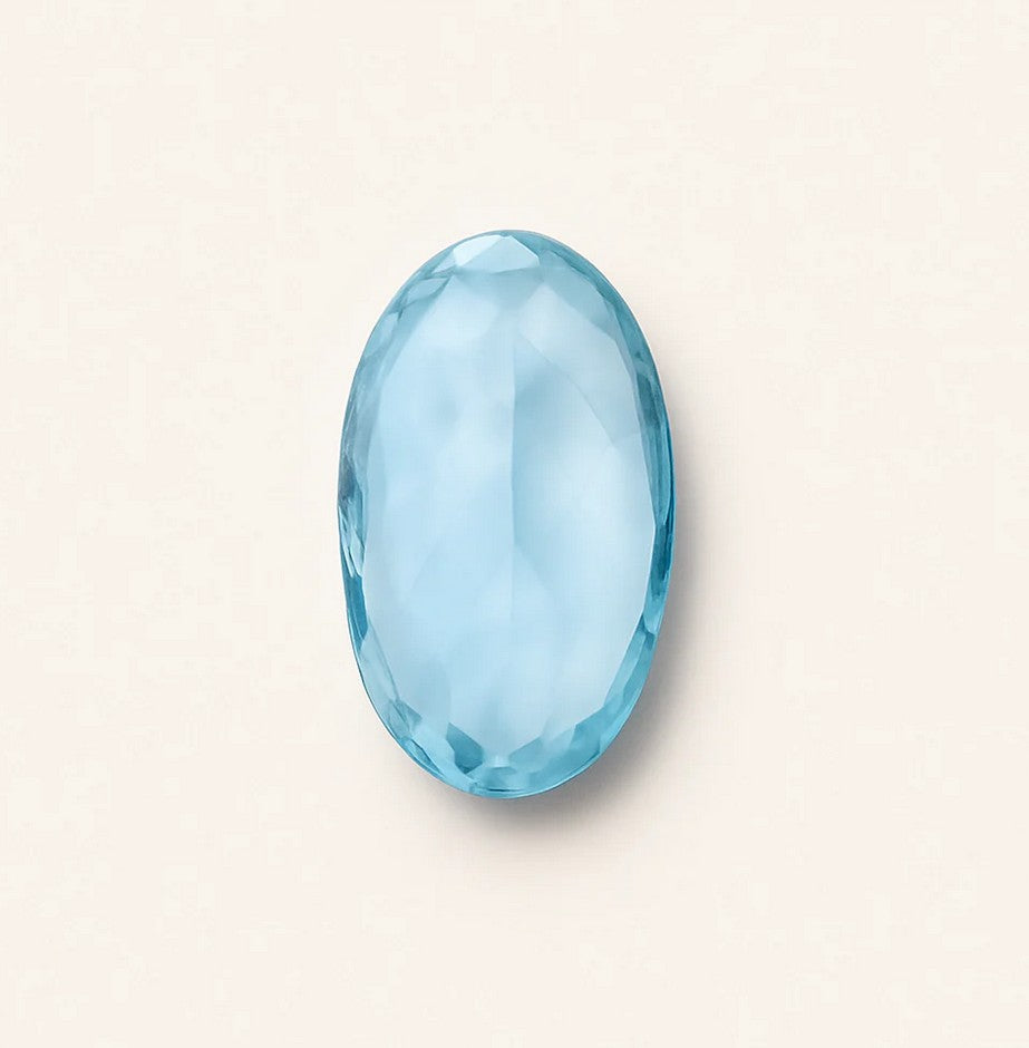 March Birthstone Aquamarine Charm