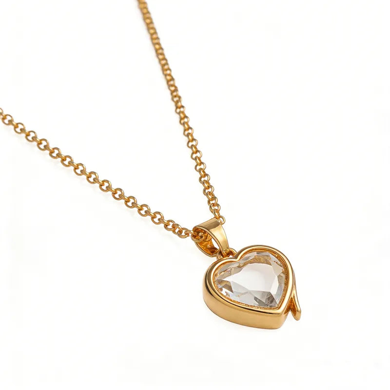 Small Heart Gold lock with Necklace