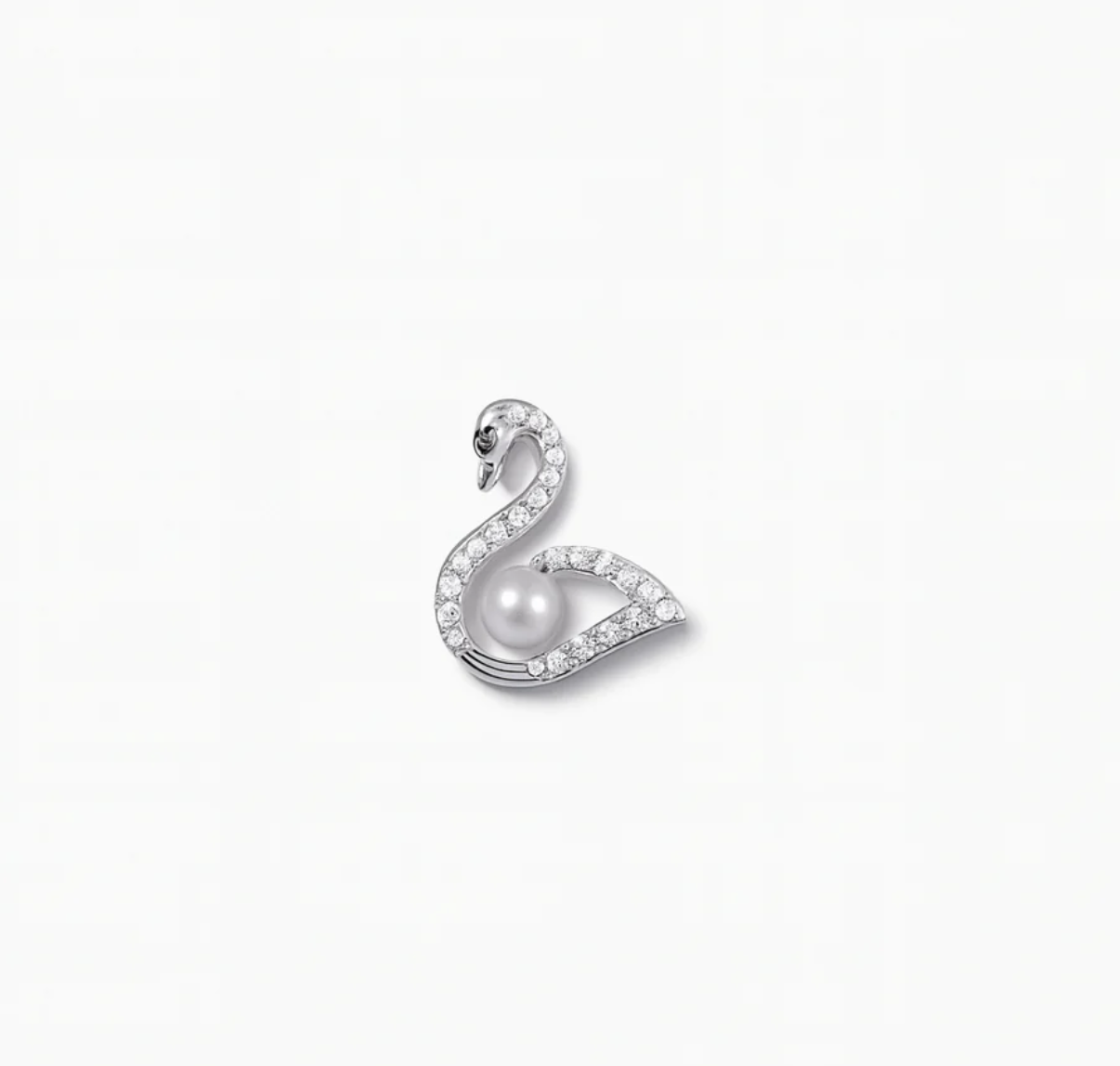 Silver Swan Charm